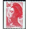 Timbre Yvert No 2223 Type marianne Liberté 1.80f rouge de roulette