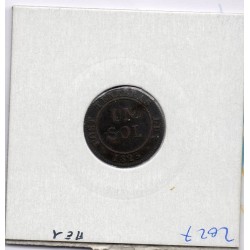 Suisse Canton Genève 1 Sol 1825 TTB, KM 120 pièce de monnaie