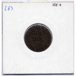 Suisse Canton Genève 1 Sol et 6 deniers 1825 TTB, KM 121 pièce de monnaie