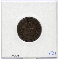 Suisse Canton Genève 10 centimes 1844 TB, KM 128 pièce de monnaie