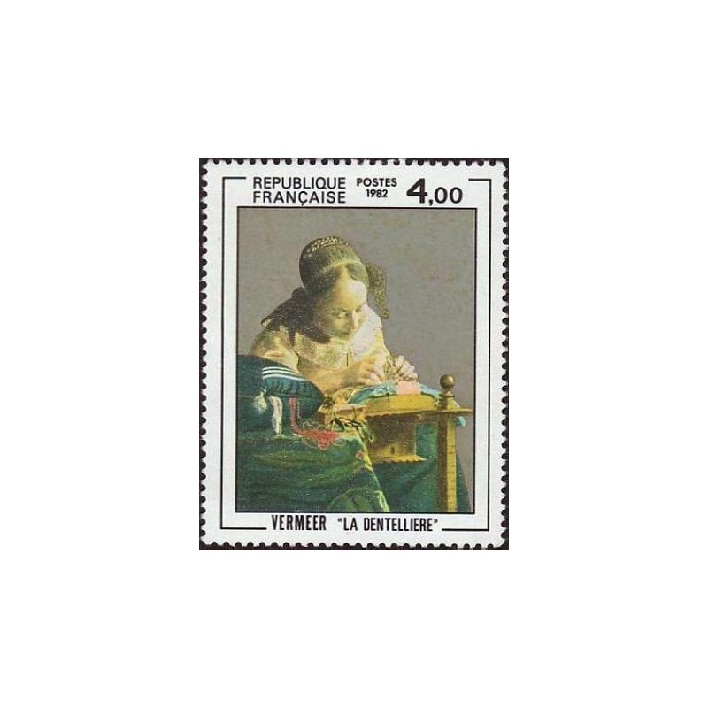 Timbre Yvert No 2231 La Dentellière de Vermeer