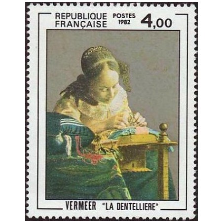 Timbre Yvert No 2231 La Dentellière de Vermeer