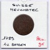 Suisse Canton Neuchatel 1/2 Batzen 1789 TTB, KM 47 pièce de monnaie