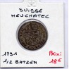 Suisse Canton Neuchatel 1/2 Batzen 1791 TTB+, KM 47 pièce de monnaie