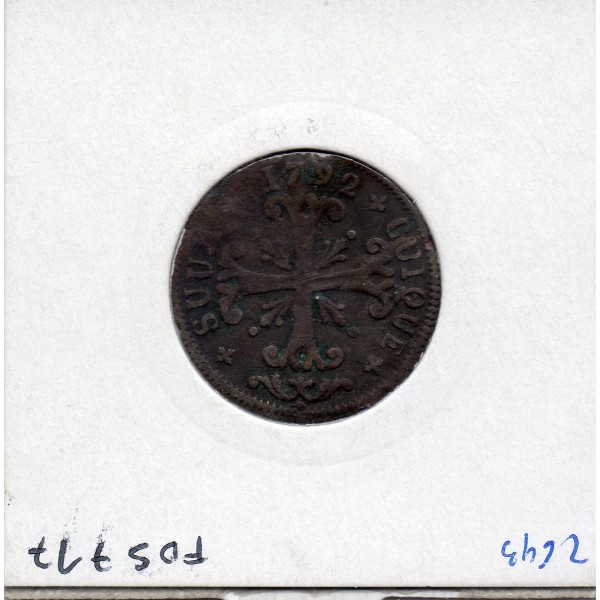 Suisse Canton Neuchatel 1/2 Batzen 1792 TTB, KM 47 pièce de monnaie