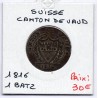 Suisse Canton Vaud 1 batzen ou 10 rappen 1816 TTB+, KM 8 pièce de monnaie