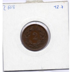 Suisse 2 rappen 1932 TTB, KM 4.2a pièce de monnaie