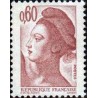 Timbre Yvert No 2239 Type Mariane liberté, 60ct brun rose