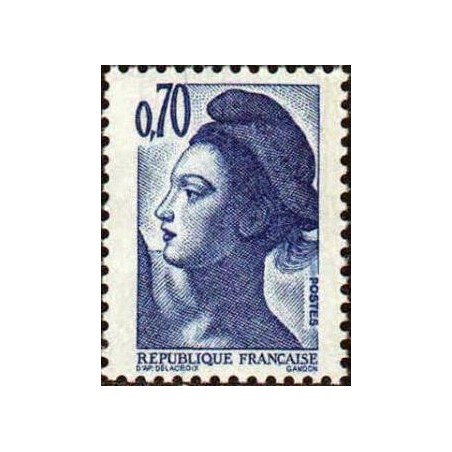 Timbre Yvert No 2240 Type Mariane liberté, 70ct bleu violet