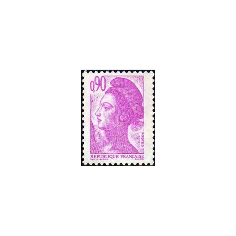 Timbre Yvert No 2242 Type Mariane liberté, 90ct violet clair