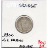Suisse 1/2 franc 1900 B+, KM 23 pièce de monnaie