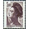 Timbre Yvert No 2243 Type Mariane liberté, 3.00fr brun violet