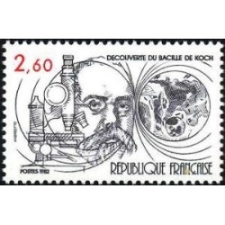 Timbre Yvert No 2246 Robert Koch, centenaire de la découverte du bacille de la tuberculose