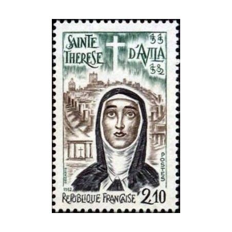 Timbre Yvert No 2249 Sainte Thérèse d'Avilla 4e centenaire de la mort