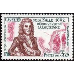 Timbre Yvert No 2250 Cavelier de La Salle, découverte de la Louisiane