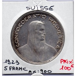 Suisse 5 francs 1923 TTB, KM 37 pièce de monnaie