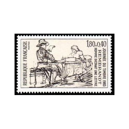 Timbre Yvert No 2258 Journée du timbre, oeuvre de Rembrandt