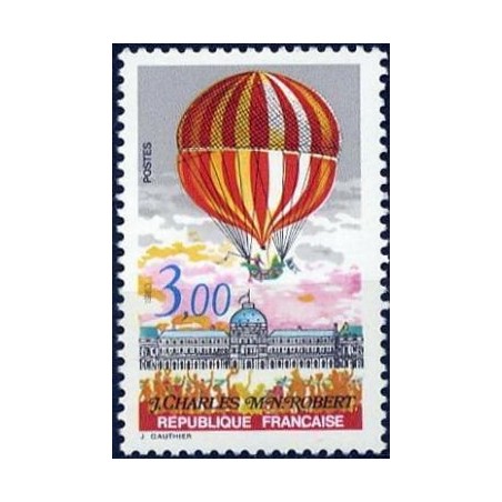 Timbres Yvert No 2262 Bicentenaire de l'air et de l'espace, 2e ascension en montgolfière