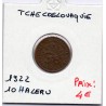 Tchecoslovaquie 10 Haleru 1922 TTB, KM 3 pièce de monnaie