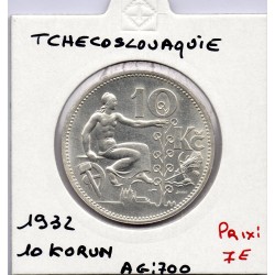Tchecoslovaquie 10 korun 1932 Sup, KM 15 pièce de monnaie