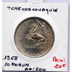 Tchecoslovaquie 10 korun 1968 Sup, KM 63 pièce de monnaie