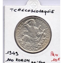 Tchecoslovaquie 100 korun 1949 Sup, KM 29 pièce de monnaie