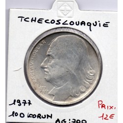 Tchecoslovaquie 100 korun 1977 Sup, KM 88 pièce de monnaie