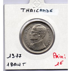 Thailande 1 Baht 1977 Spl, KM Y110 pièce de monnaie