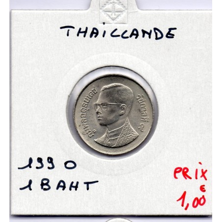 Thailande 1 Baht 1990 Spl, KM Y183 pièce de monnaie