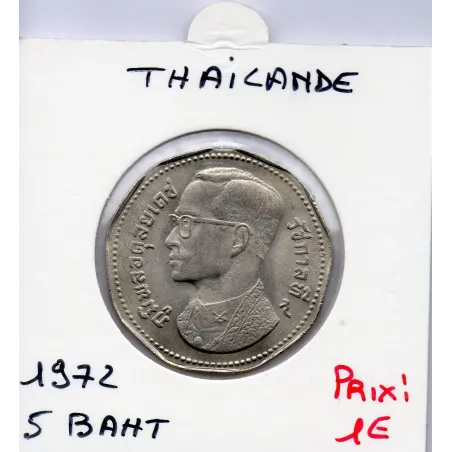 Thailande 5 Baht 1972 Spl, KM Y98 pièce de monnaie