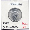 Tunisie 5 Millimes 1983 Sup, KM 282 pièce de monnaie