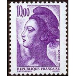 Timbre Yvert No 2276 Type mariane Liberté 10fr violet