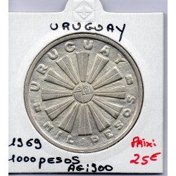 Uruguay 1000 Pesos 1969 Sup, KM 55 pièce de monnaie