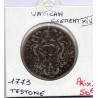 Vatican Clement XIV Testone 1773 TB, KM 1020 pièce de monnaie