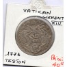 Vatican Clement XIV Testone 1773 TB-, KM 1020 pièce de monnaie