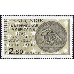 Timbre Yvert No 2285 traité de Versailles et Paris, indépendance Américaine