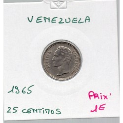 Venezuela 25 centimos 1965 TTB+, KM Y40 pièce de monnaie