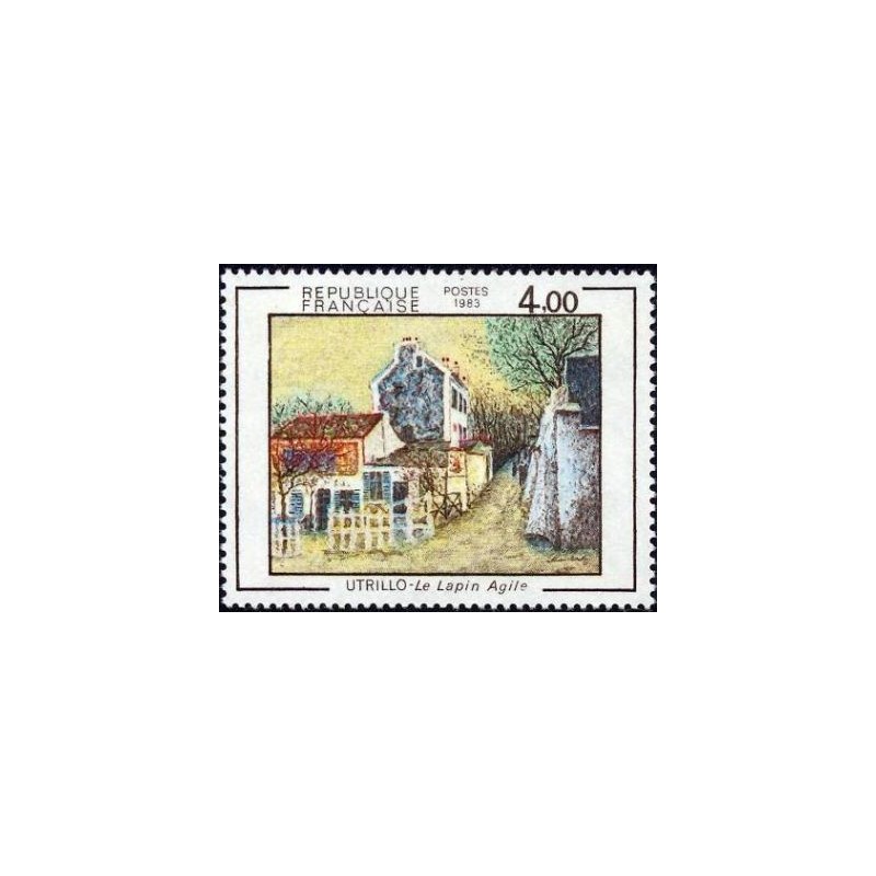 Timbre Yvert No 2297 Le Lapin Agile de Maurice Utrillo
