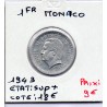 Monaco Louis II 1 franc 1943 Sup+, Gad 131 pièce de monnaie