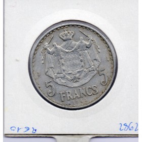 Monaco Louis II 5 francs 1945 TTB, Gad 135 pièce de monnaie