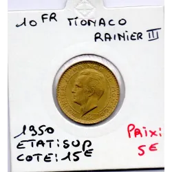 Monaco Rainier III 10 francs 1950 Sup, Gad 139 pièce de monnaie