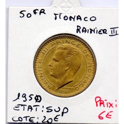 Monaco Rainier III 50 francs 1950 Sup, Gad 141 pièce de monnaie