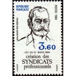 Timbre Yvert No 2305 Pierre Waldeck Rousseau, centenaire des Syndicats professionnels