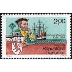 Timbre Yvert No 2307 Jacques Cartier, 450e anniversaire du 1er voyage au Canada