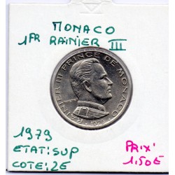 Monaco Rainier III 1 Franc 1979 Sup, Gad 150 pièce de monnaie