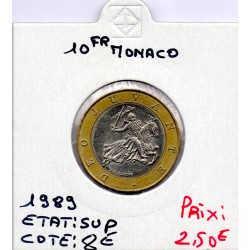 Monaco Rainier III 10 Francs 1989 Sup, Gad 160 pièce de monnaie