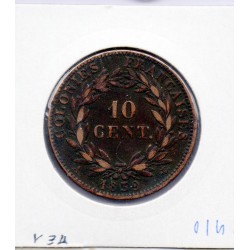 Colonies Louis Philippe 10 centimes 1839 A TTB+ Guadeloupe, Lec 314 pièce de monnaie