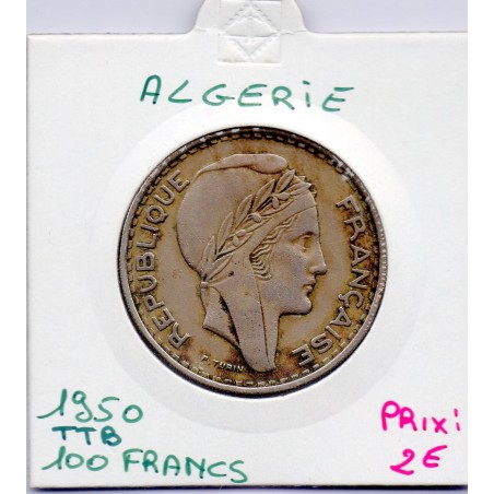 Algérie 100 Francs 1950 TTB, Lec 55 pièce de monnaie