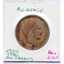 Algérie 100 Francs 1950 TTB-, Lec 55 pièce de monnaie