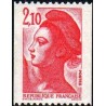 Timbre Yvert No 2322  Marianne type liberté de Delacroix de roulette 2.10fr rouge